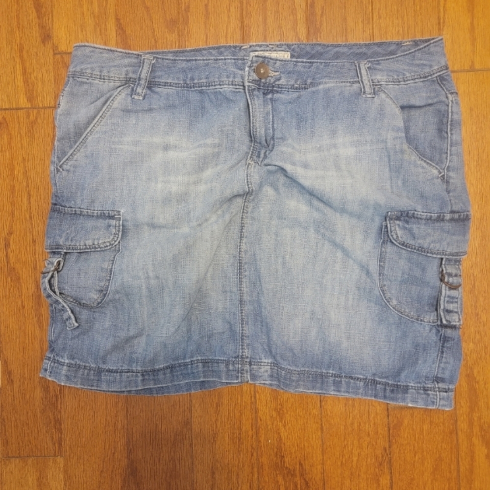 Vintage Tommy Hilfiger Light Denim Mini Skirt Size 10
